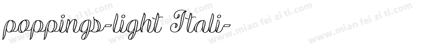 poppings-light Itali字体转换